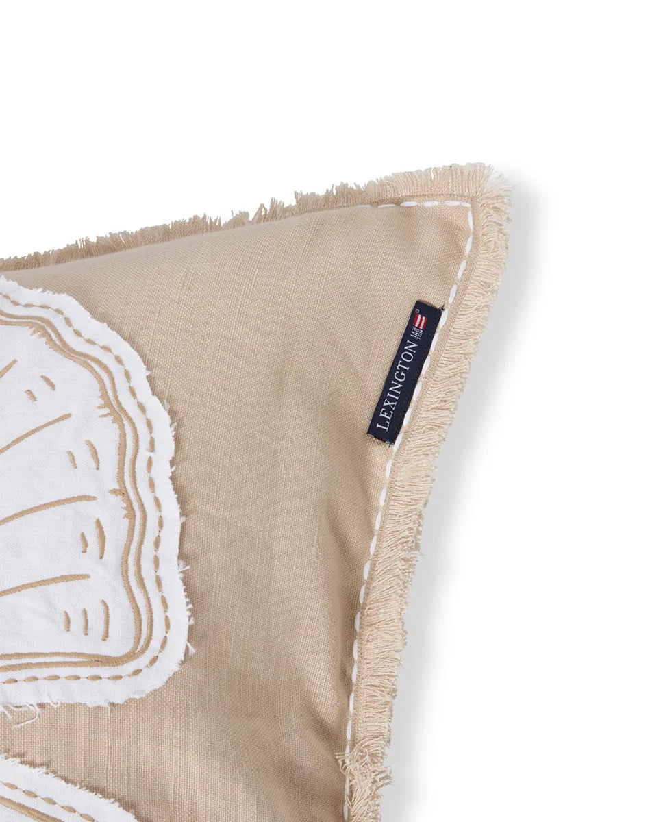 Summer Embroidered Patch Linen/Cotton Pillow Cover