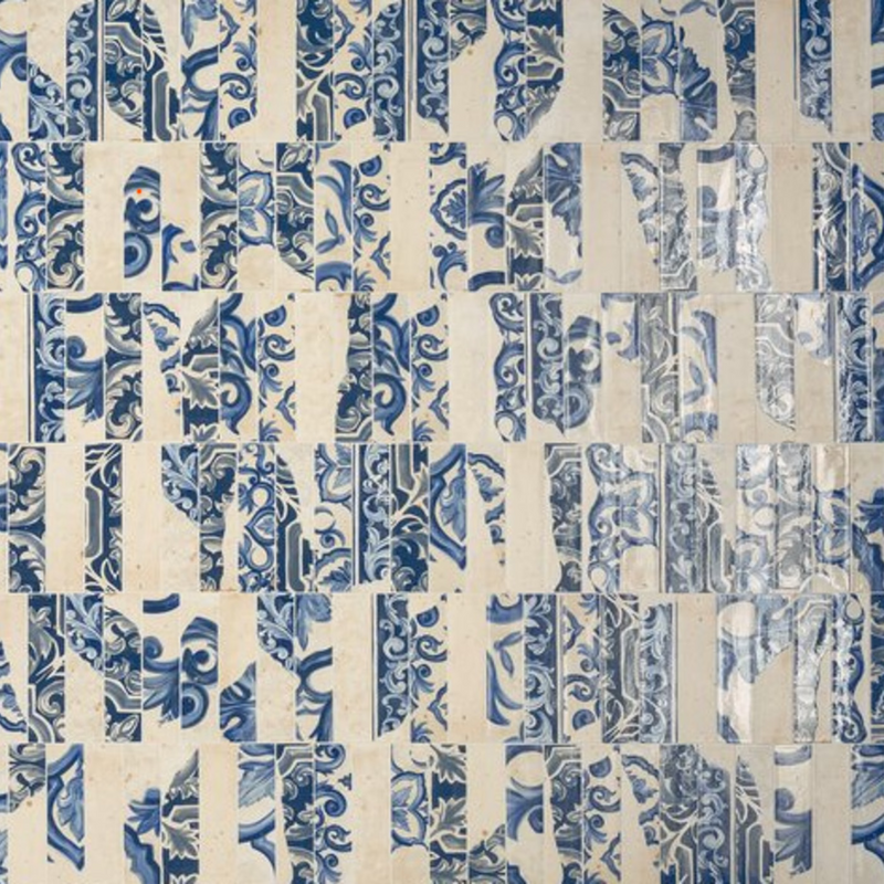 Marca Corona Miniature Fregio blu maiolica